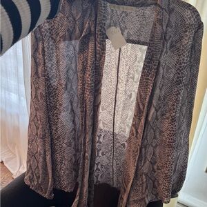 Ramy Brook Brown Snake Print blouse